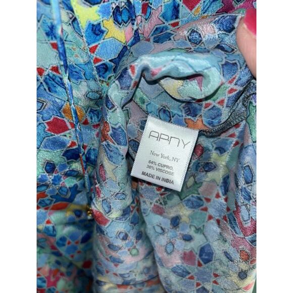 APNY Medium Multicolor Long Sleeve Blouse Size - Picture 6 of 8